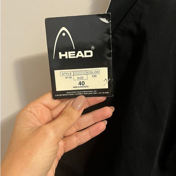 Vintage Deadstock HEAD Tennis Short Shorts 80s 90s Mens 5" Inseam w/Pleats Black - Picture 4 of 9